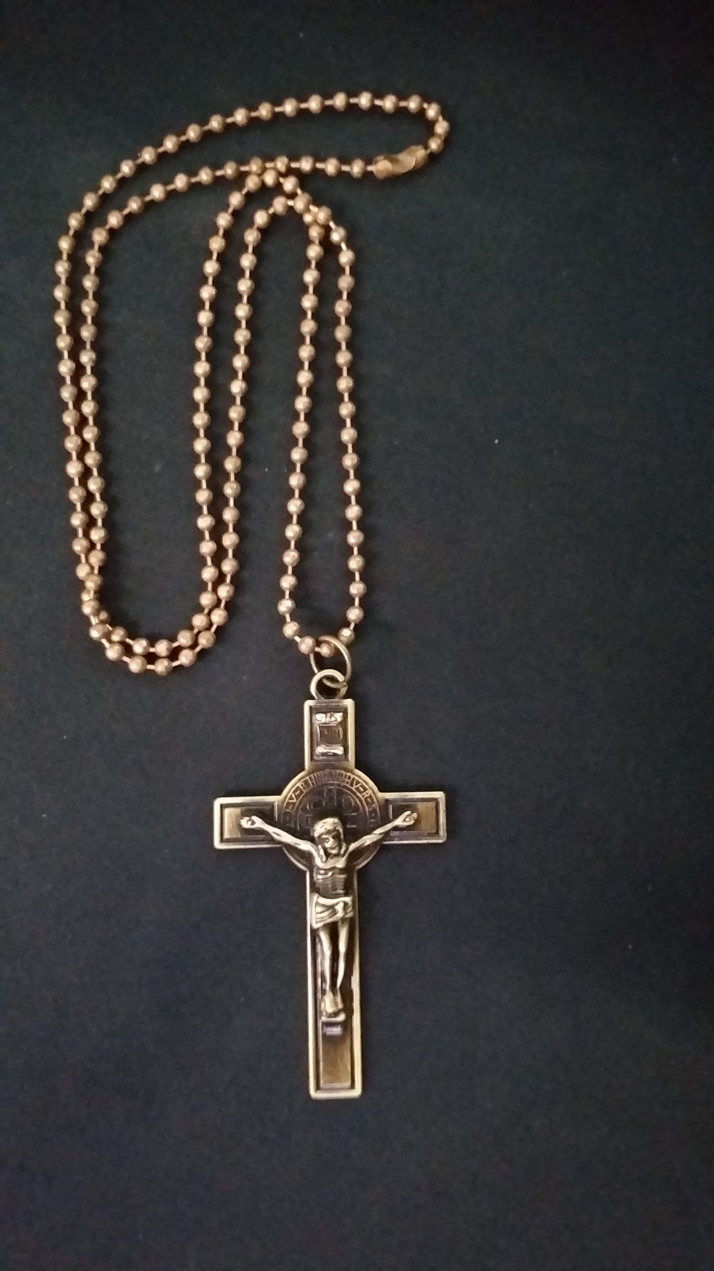 Streetsoul Antique Cross Necklace With Brass Chain