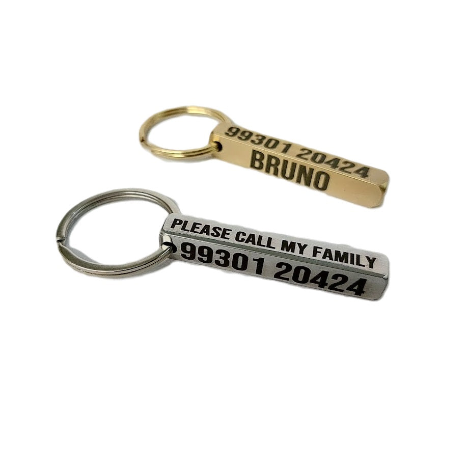 Custom name tag Steel Bar 8mm Customized for Pet Dog.