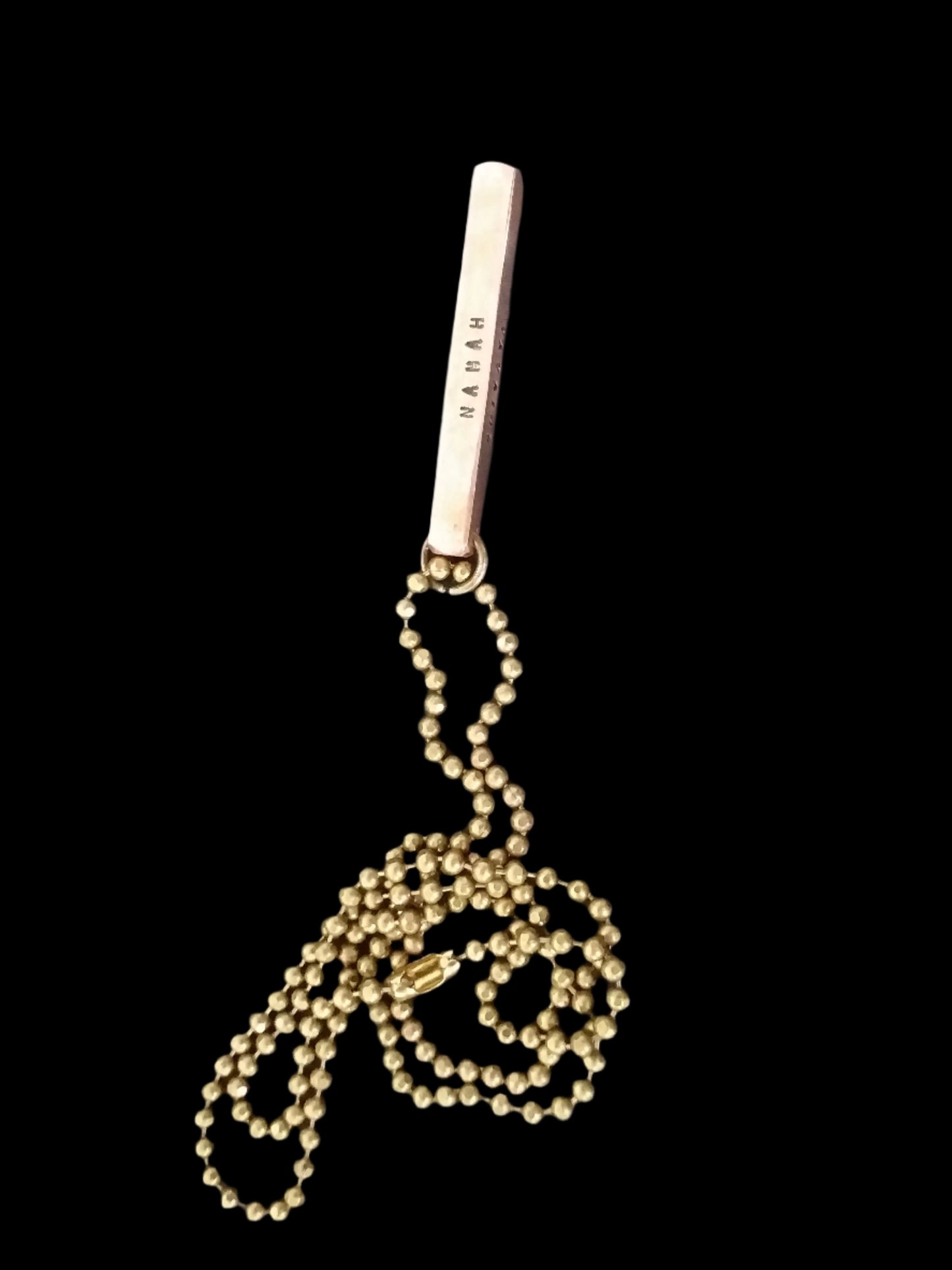 Streetsoul Customized Pure Copper 6 mm Bar 28 inch Chain Pendant Copper Necklace Pendant