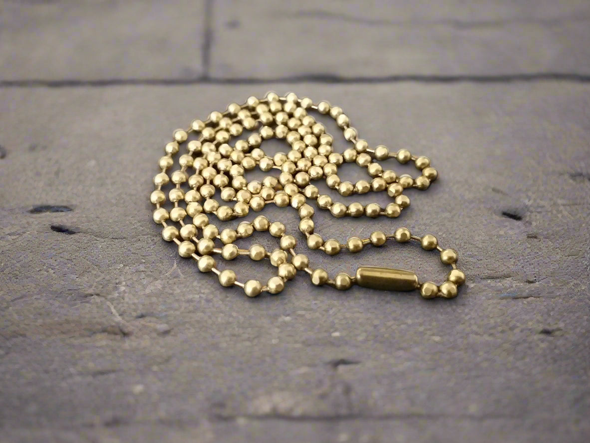 Pure Brass Bead Ball Chain 3.2 mm