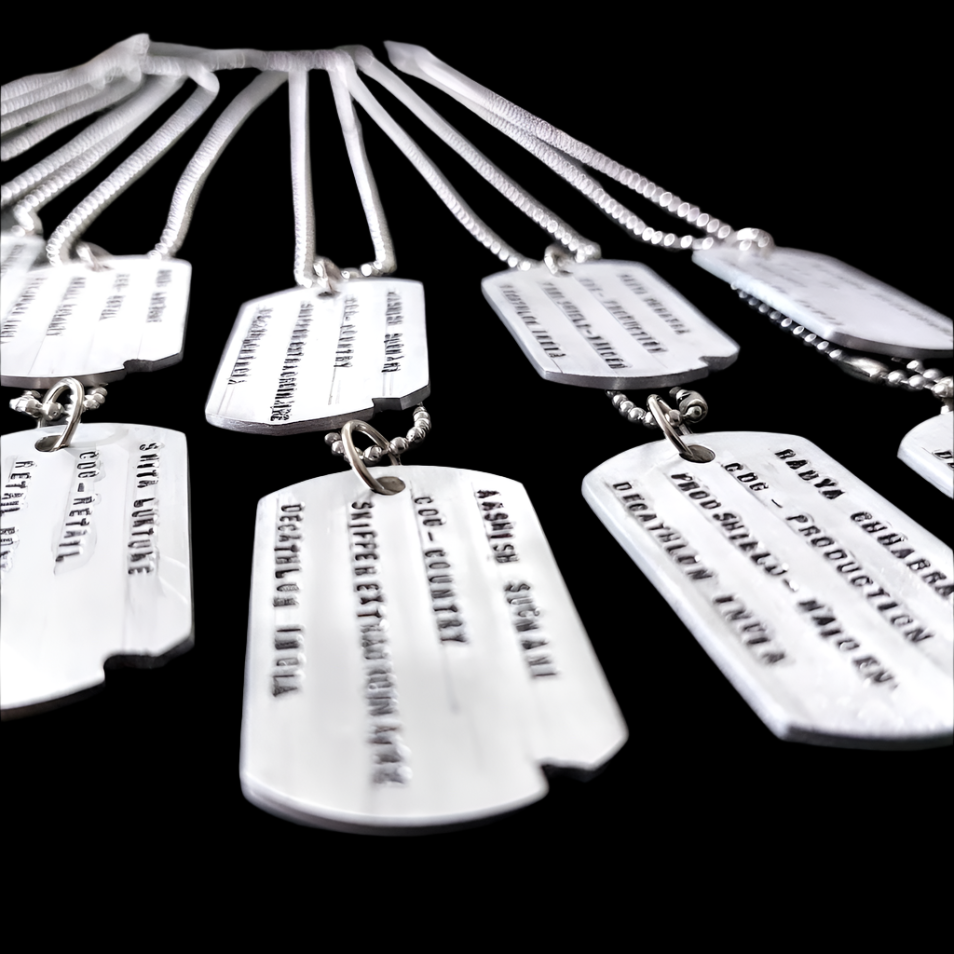 Rustic Double Army Tags Light Weight Aluminium 2mm Regular size Dog Tags Stamped