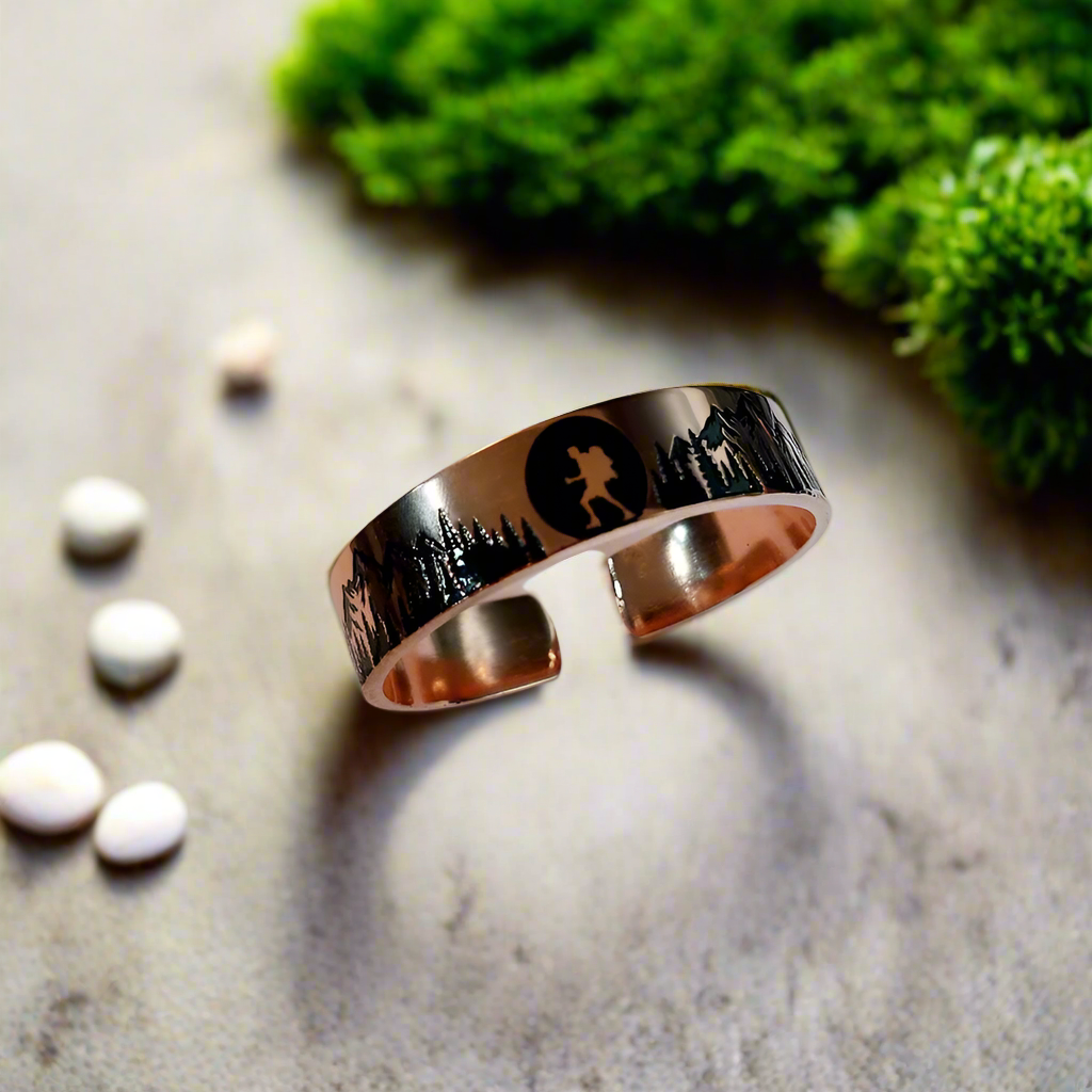 Pure Copper Hiking Adventure Cuff Bracelet – Handcrafted