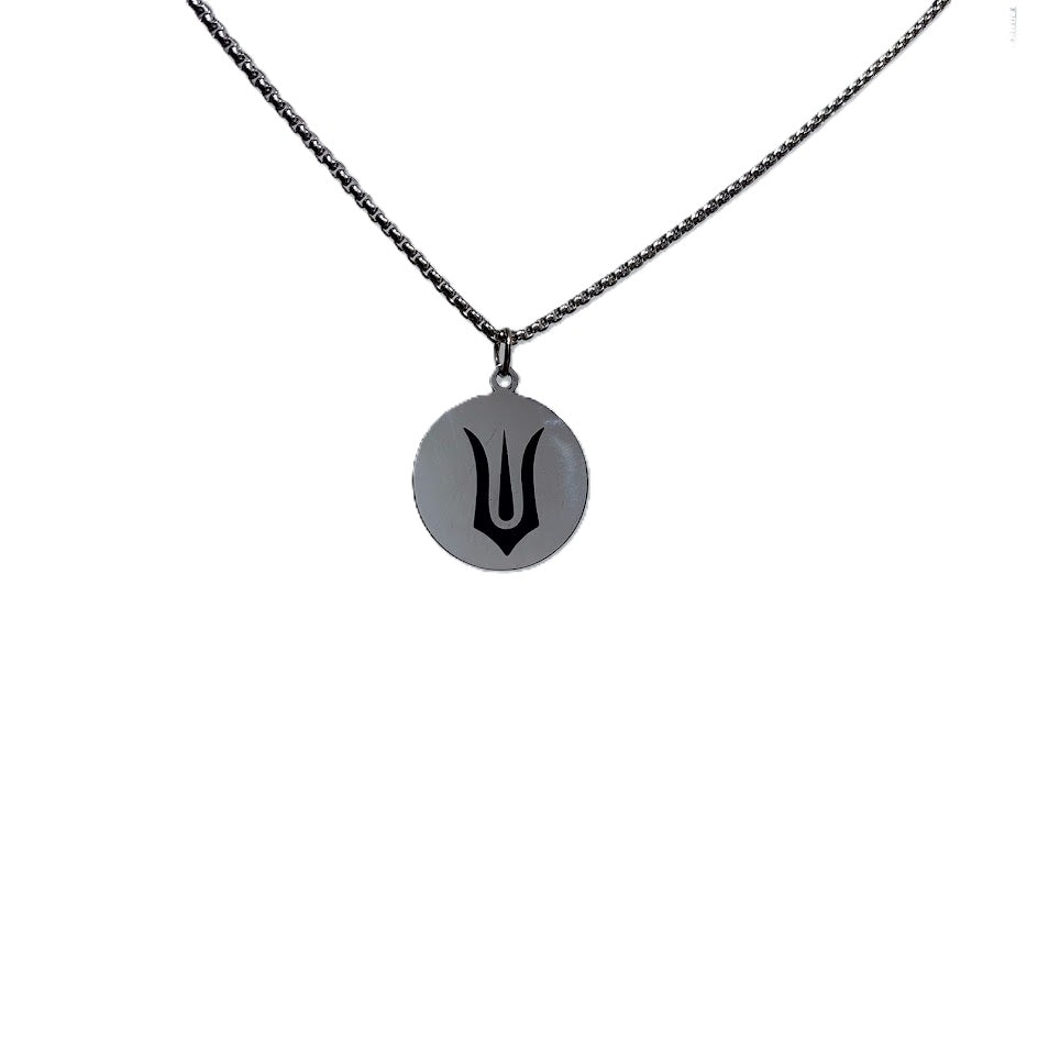 Lord Vishnu Eyes Brass Pendant with Tilak | Spiritual Unisex Necklace