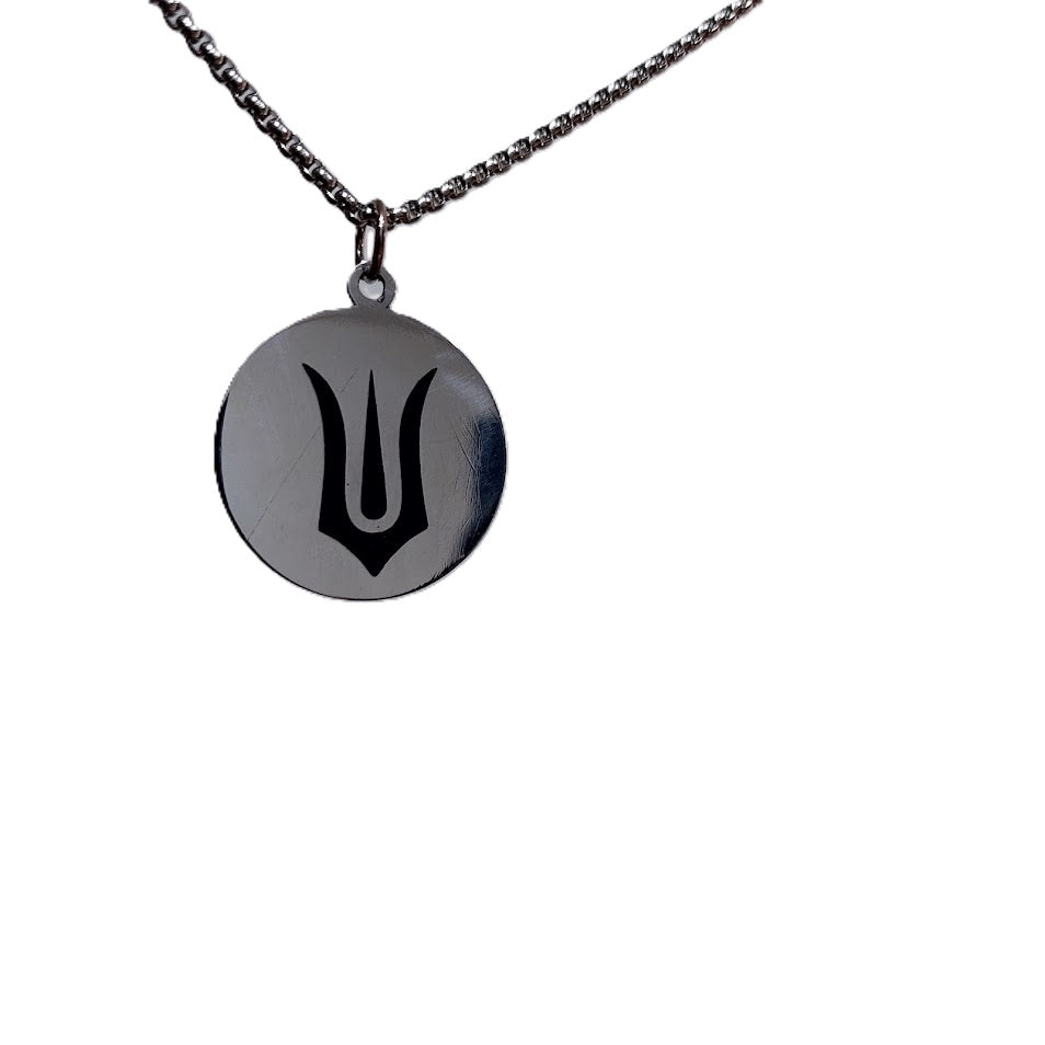 Lord Vishnu Eyes Brass Pendant with Tilak | Spiritual Unisex Necklace