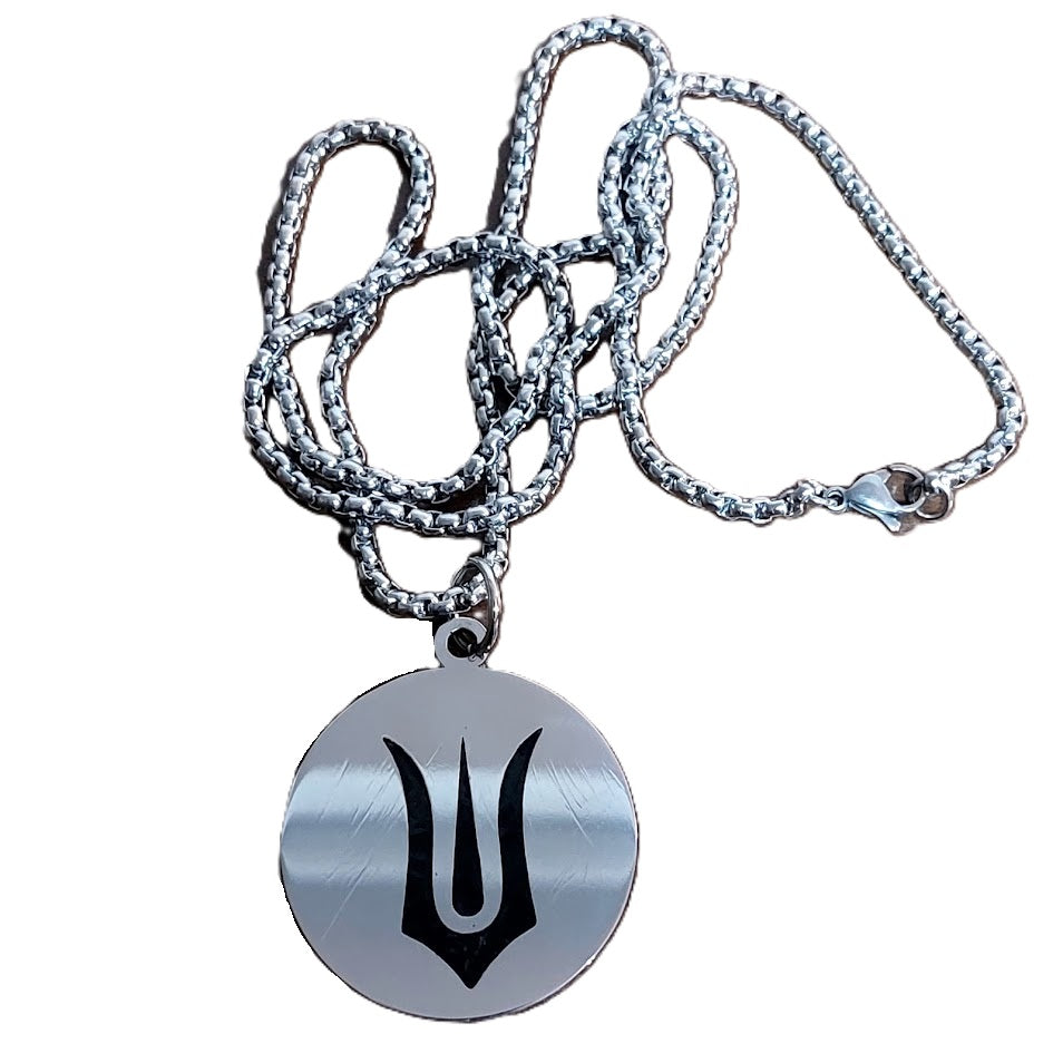 Lord Vishnu Eyes Brass Pendant with Tilak | Spiritual Unisex Necklace