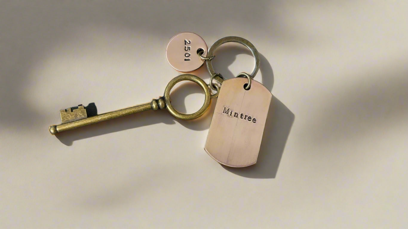 Personalized Copper Keyring