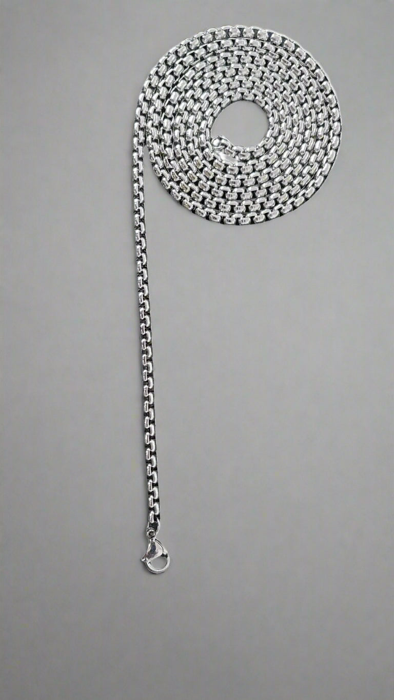 Men's Round Roll Box Chain 3mm Thickness