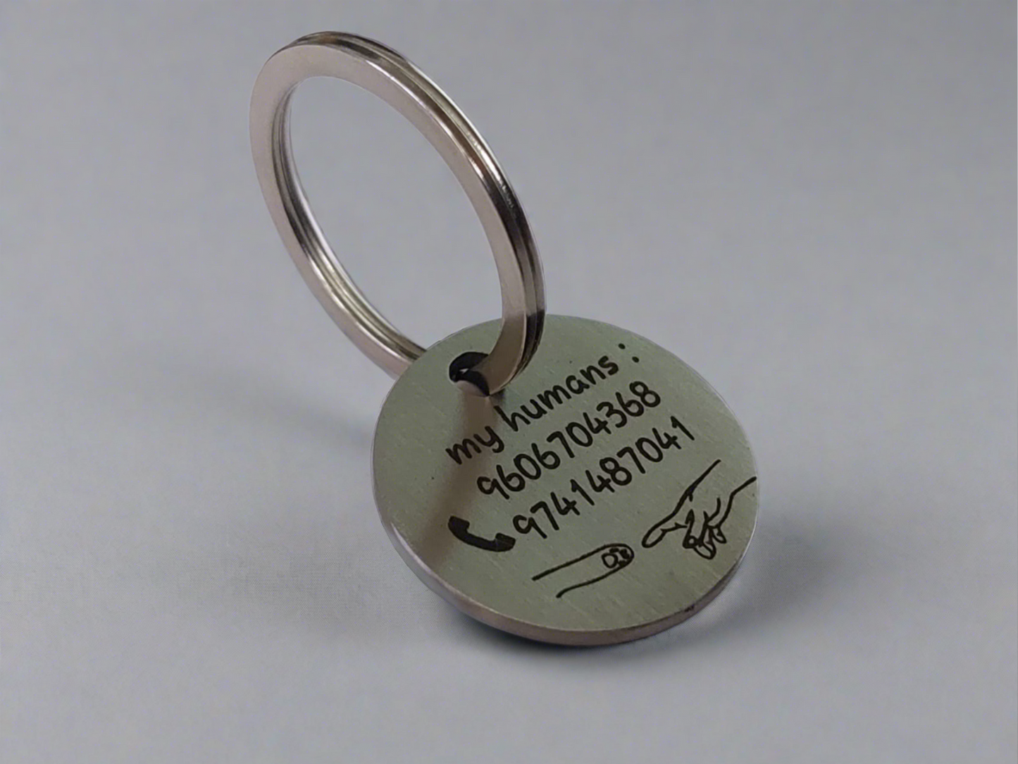 Personalised dog name tags Pet ID Personalized Stainless Steel Laser Engraved Tag for small Puppy, Cat, Kitten Customized