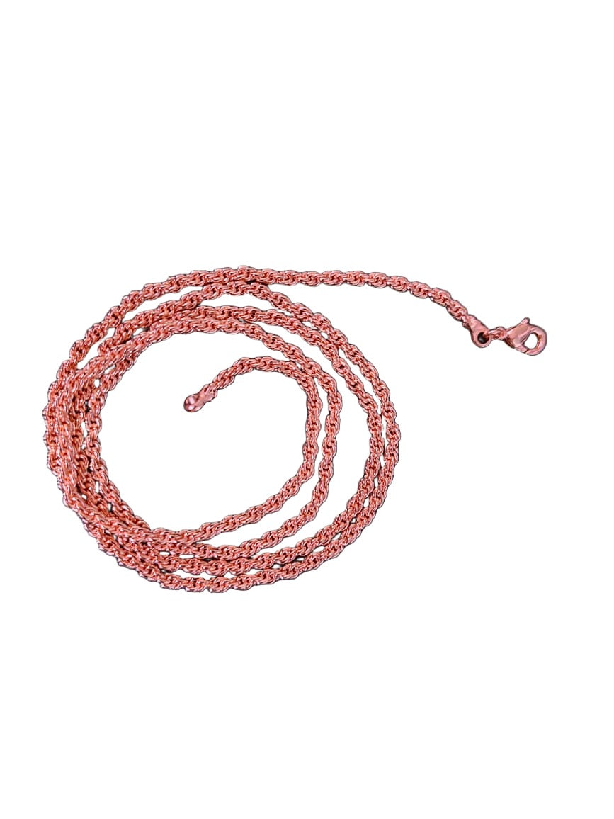 Handcrafted Pure Copper Necklace Chain 28 inches for Everyday Wear