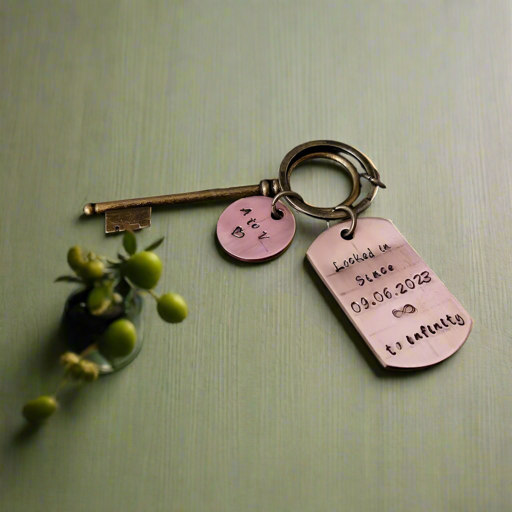 Personalized Copper Keyring