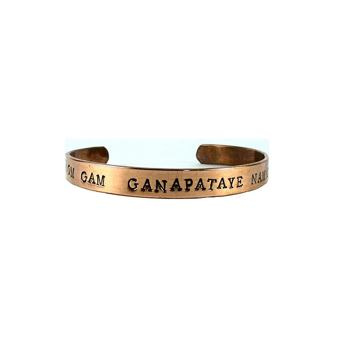 Streetsoul Copper Copper Ganpati bracelet Kada for Men & Boys (Copper)