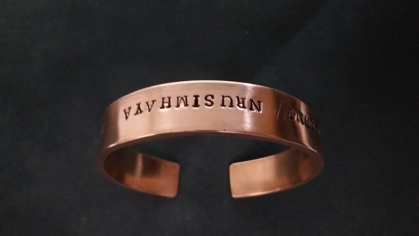 Streetsoul Custom / Personalized Cuff Kada Pure Solid Copper Bracelet 15mm Width 3mm Thickness Gift For Men