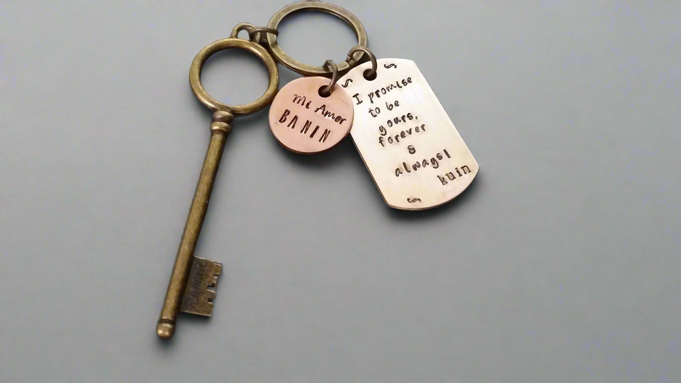 Personalized Copper Keyring