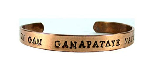 Streetsoul Copper Copper Ganpati bracelet Kada for Men & Boys (Copper)