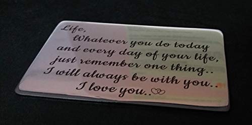 Wallet Insert Personalized Laser Engraved Wallet Insert Stainless Steel Wallet Insert Credit Card Size Gift for Women & Men