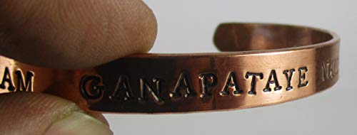 Streetsoul Copper Copper Ganpati bracelet Kada for Men & Boys (Copper)