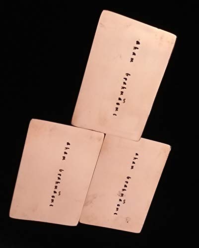 Wallet Insert Personalized Hand Stamped Wallet Insert Pure Copper Wallet Insert Credit Card Size