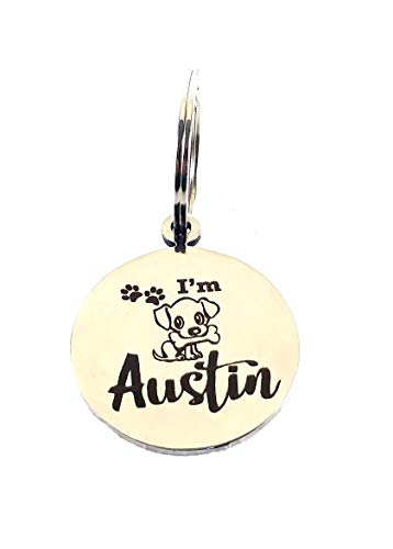 Personalised dog name tags Pet ID Personalized Stainless Steel Engraved Tag for Pet Dog, Cat ID Customized Dog Tag