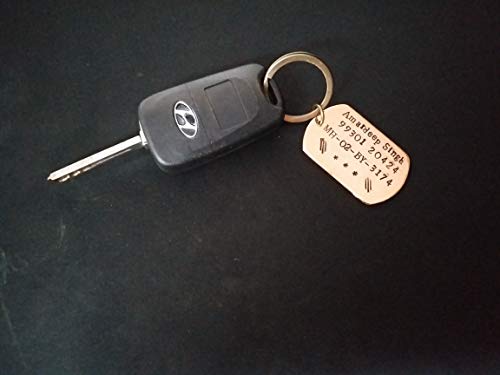 Car Bike Key Chain Personalized Copper Key Ring