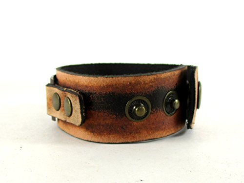 Streetsoul Tribal Metal Design Leather Bracelet Wrist Band Gift for Men.