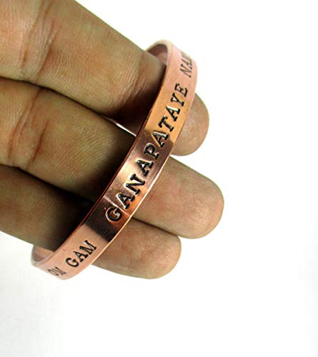 Streetsoul Copper Copper Ganpati bracelet Kada for Men & Boys (Copper)