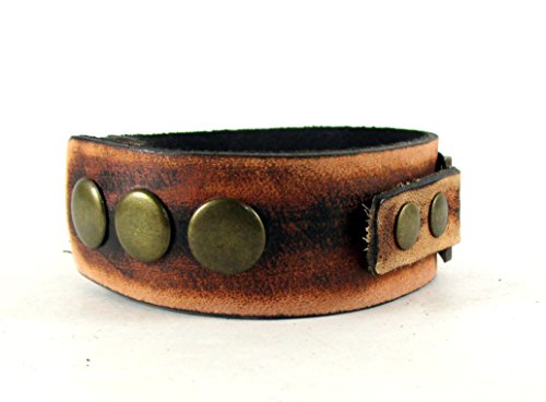 Streetsoul Tribal Metal Design Leather Bracelet Wrist Band Gift for Men.