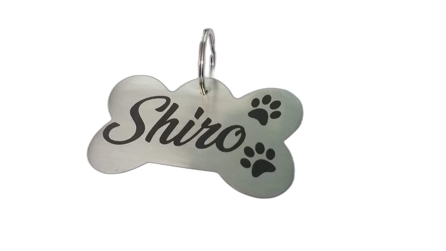 Personalised dog name tags Stainless Steel Engraved Bone Tag for Pet D