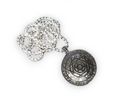 Streetsoul Talisman Hexagram Solomon Amulet Heavy Pendant Necklace Cool Punk Stainless Steel Hexagram Round Necklace for Men Jewelry