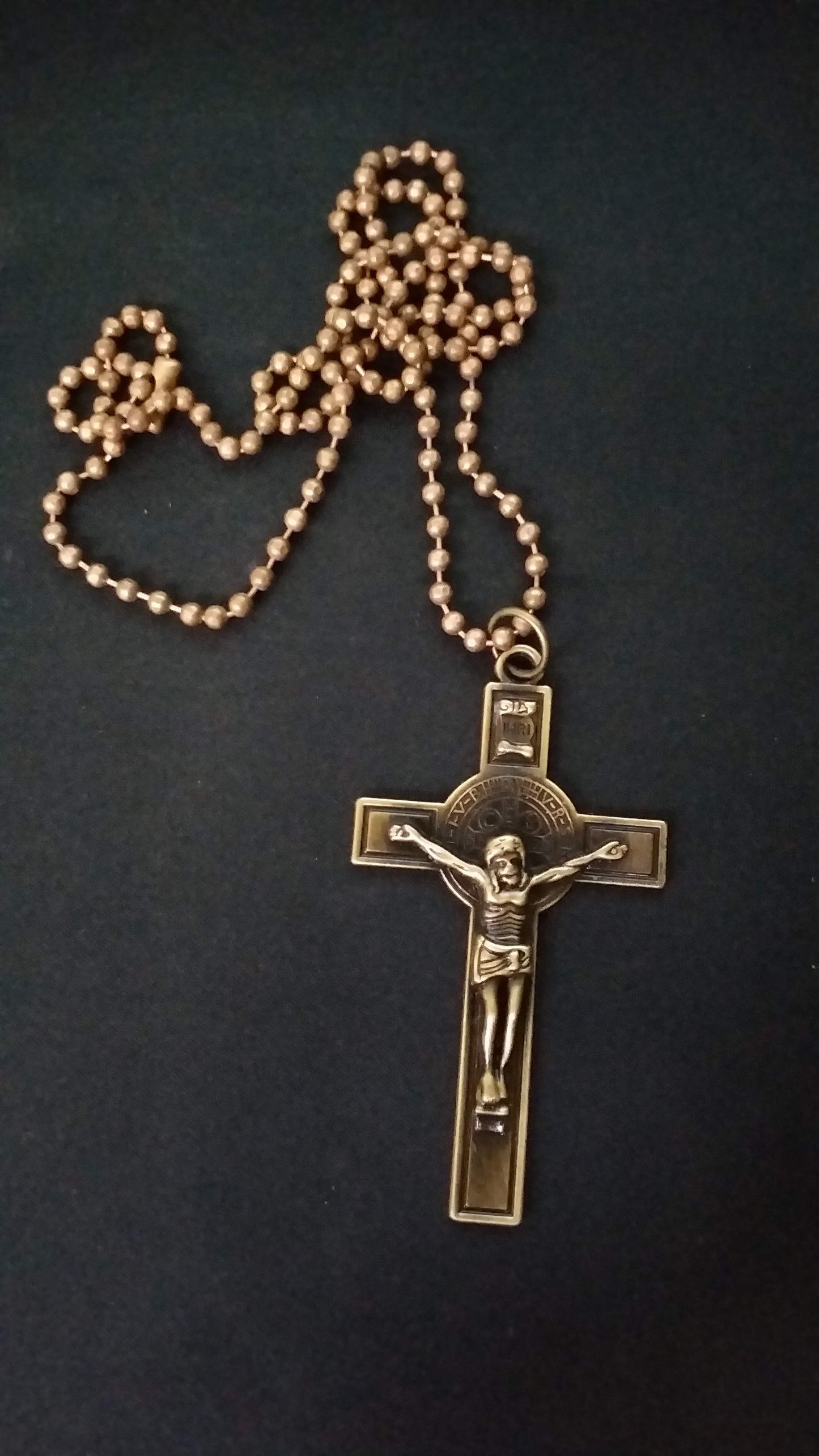 Streetsoul Antique Cross Necklace With Brass Chain