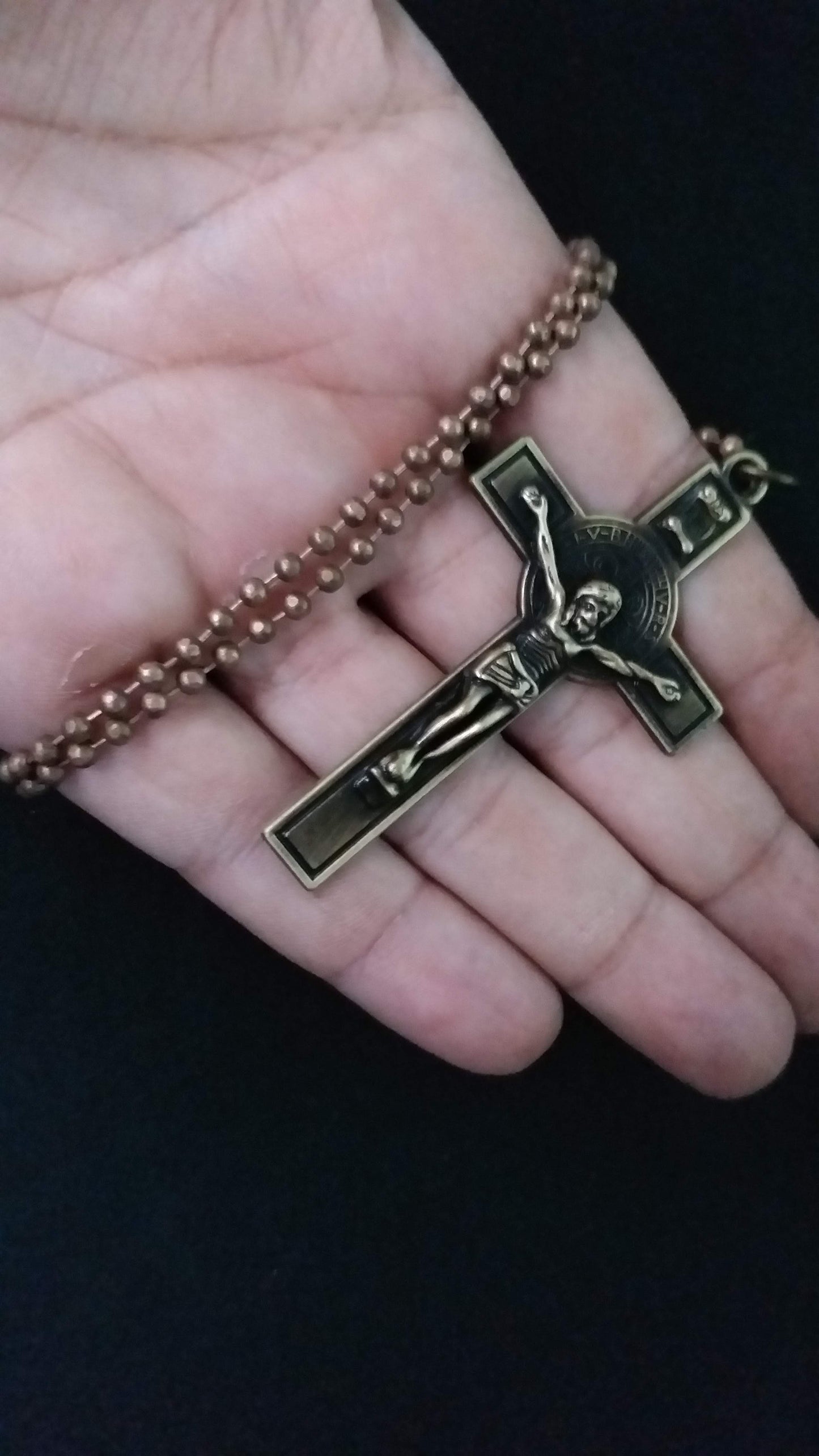 Streetsoul Antique Cross Necklace With Brass Chain