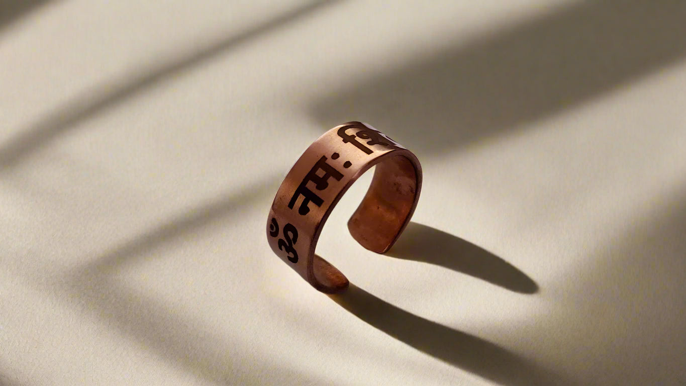 Pure Copper Band Adjustable Finger Ring