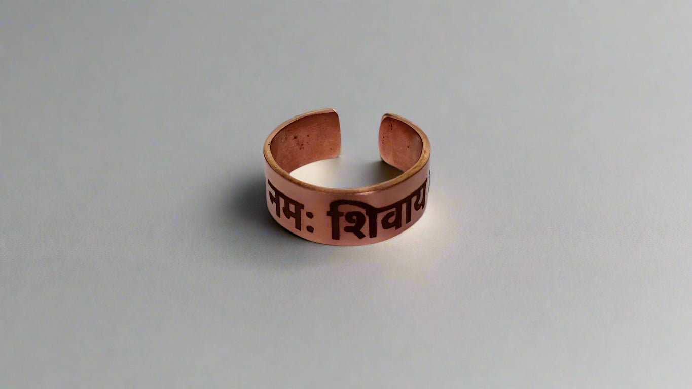 Pure Copper Band Adjustable Finger Ring