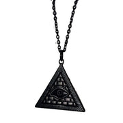 STREETSOUL Illuminati All Seeing Eye EVIL EYE PYRAMID Necklace Pendant