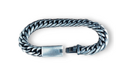 STREET SOUL Oxidized Chain 12 mm Pure Stainless Steel Chain Bracelet, Biker Gohtic Style Bracelet