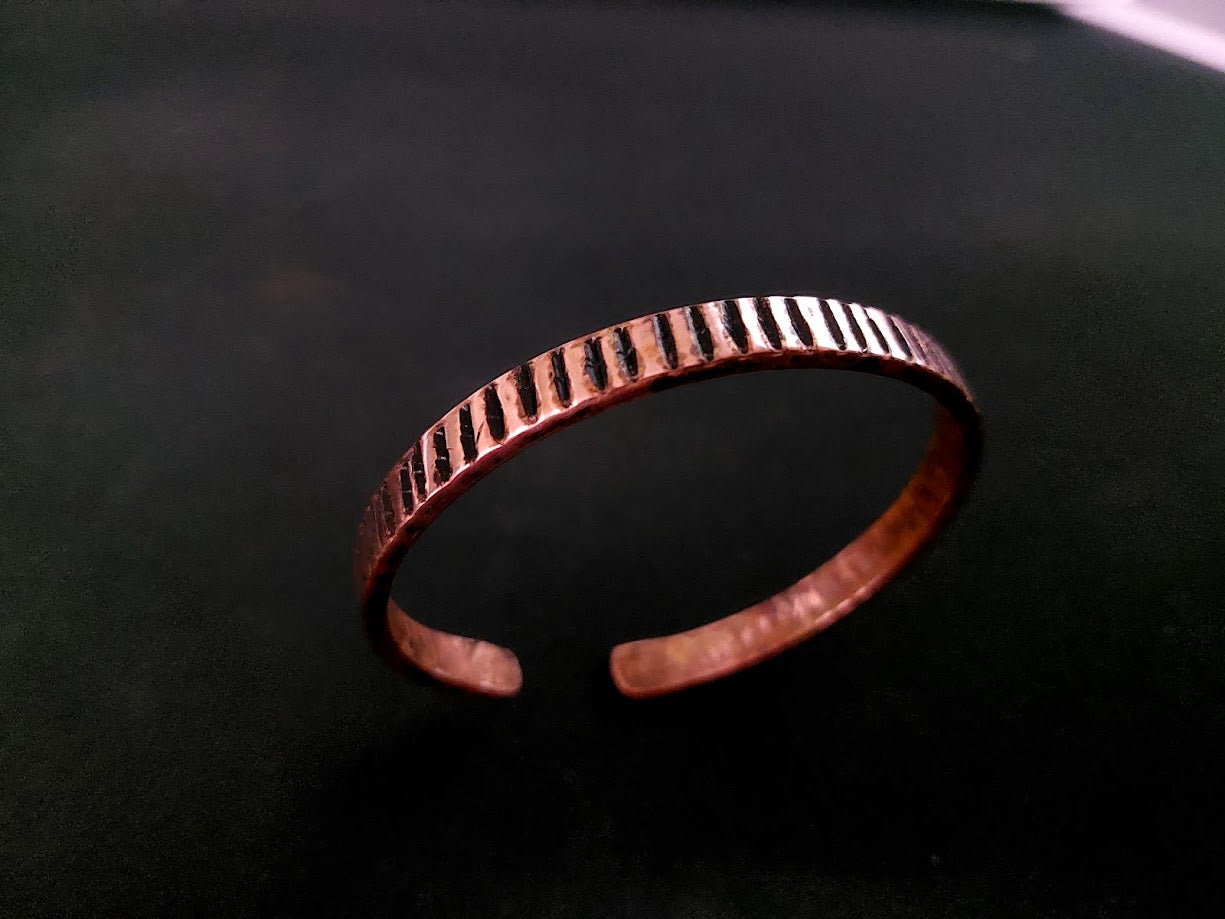 Rustic Hand Crafted Adjustable Men Bracelet, Textured Copper Bracelet, Men's copper bracelet, simple men's copper bracelet Metal Cuff Kada