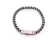 STREET SOUL Oxidized Link 6mm Pure Stainless Steel Link Chain Bracelet, American trending - Biker Punk Style Bracelet
