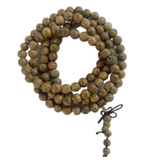 Bead bracelet Mala Wooden Beige Bracelet Beads