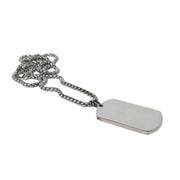 STREETSOUL Army Tag for Men with long Box Chain Heavy Pendant of Stainless Steel.