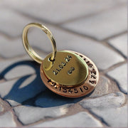 Unique Hand-Stamped Brass and Copper Keychain