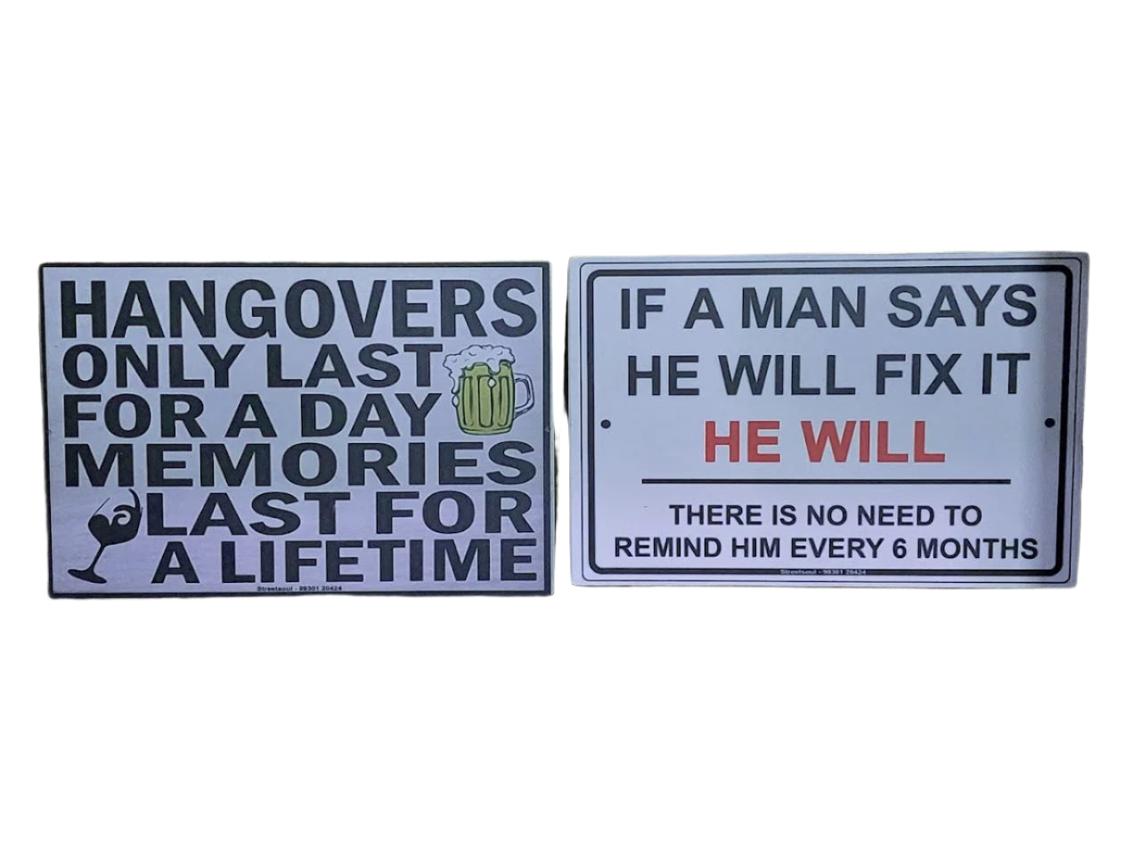 Sign Board with Humor for Doors Gates Walls