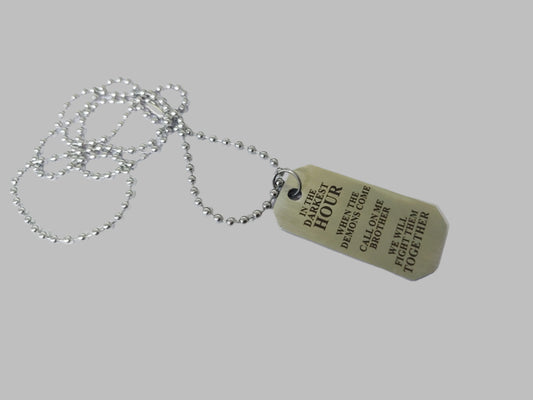 Streetsoul army TOGETHER WE FIGHT Engraved Stainless Steel Army Tag Necklace For Men