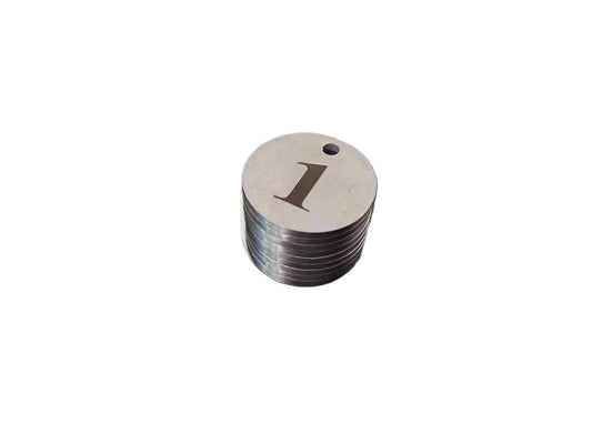 Numbered Stainless Steel Tags with Key Rings