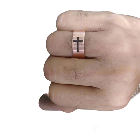 Pure Copper Band Adjustable Finger Ring