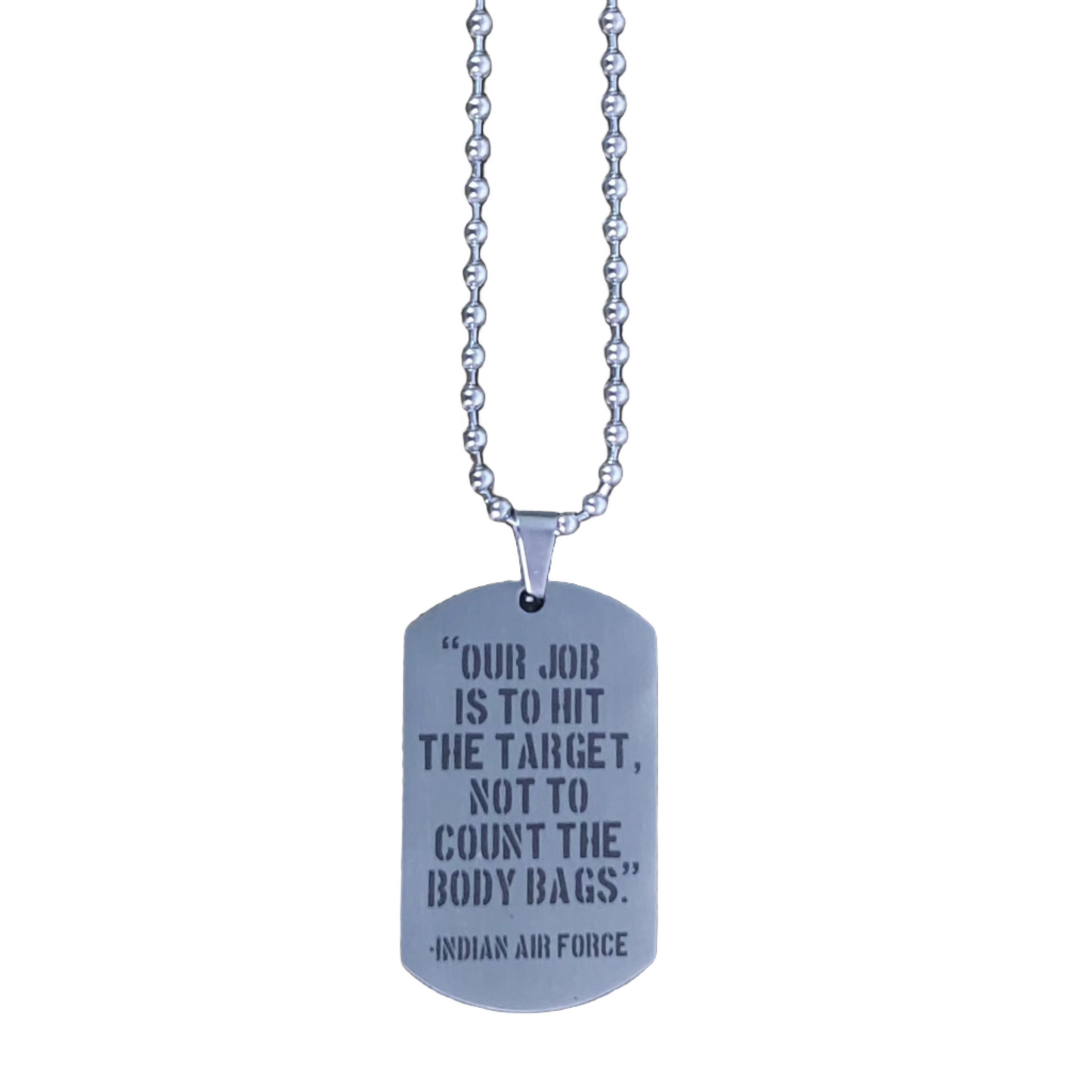 Our Job is to Hit the Target Army Tag – Operation Sindoor Stainless Steel