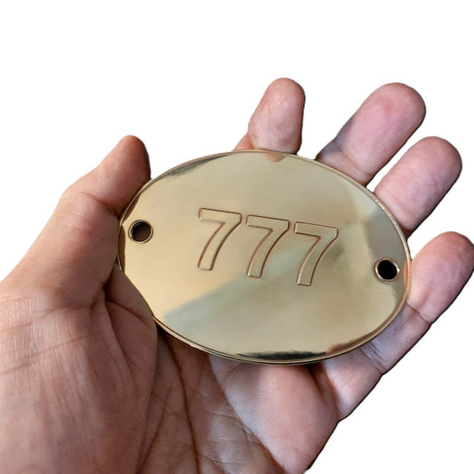 Custom Arm Brass Band Badge – Personalized Solid Brass Plate