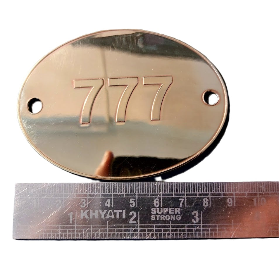 Custom Arm Brass Band Badge – Personalized Solid Brass Plate