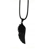 Streetsoul Angel Wing Black Pendant Steel 2 inches Necklace for Men.