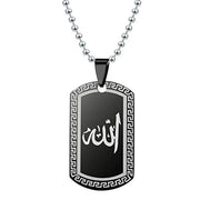 Stainless Steel Muslim Islam Allah Pendant Necklace With Chain For Men And Boys