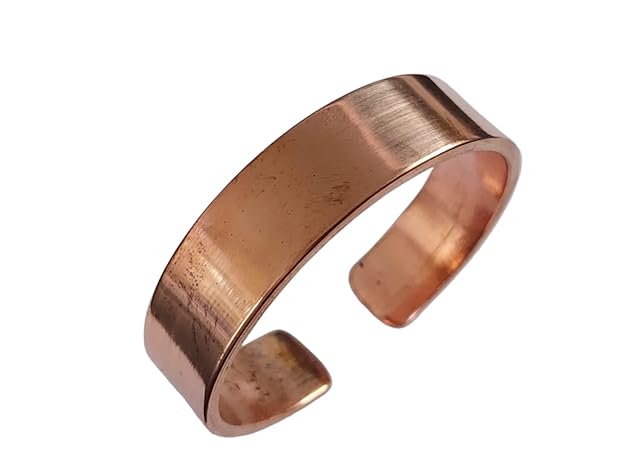 Streetsoul Cuff Kada Pure Solid Copper Bracelet 15mm Width 3mm Thickness Gift For Men