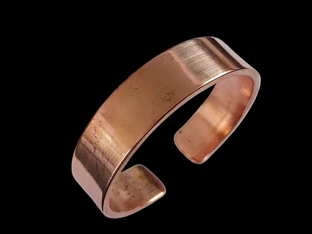 Streetsoul Cuff Kada Pure Solid Copper Bracelet 15mm Width 3mm Thickness Gift For Men